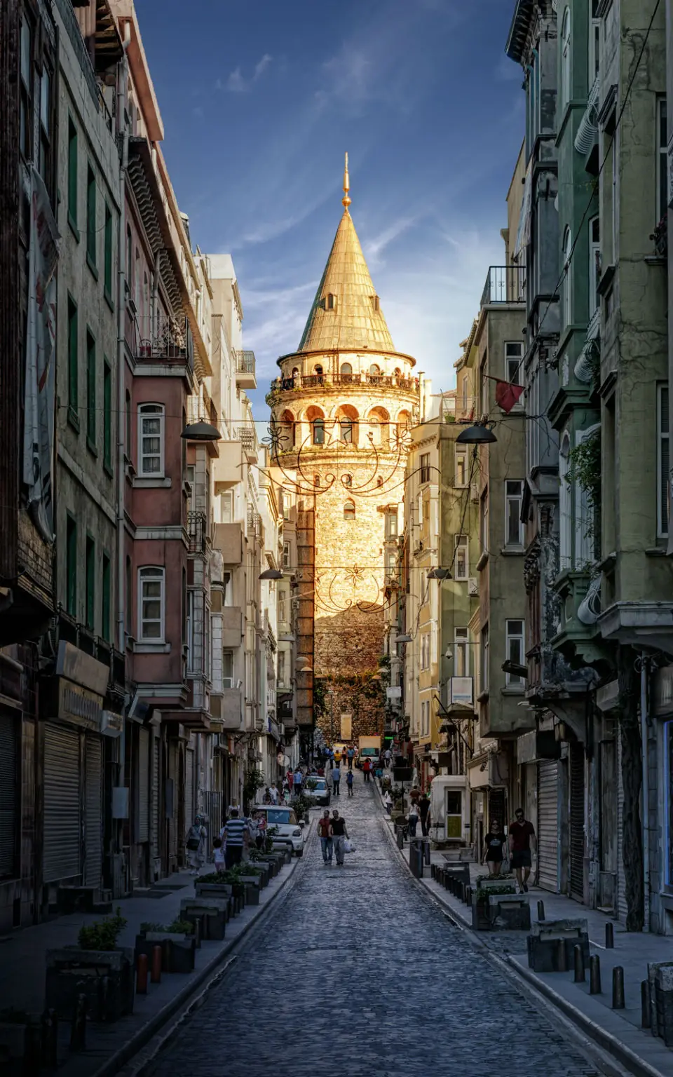 Street leading to Galata Tower, İstanbul